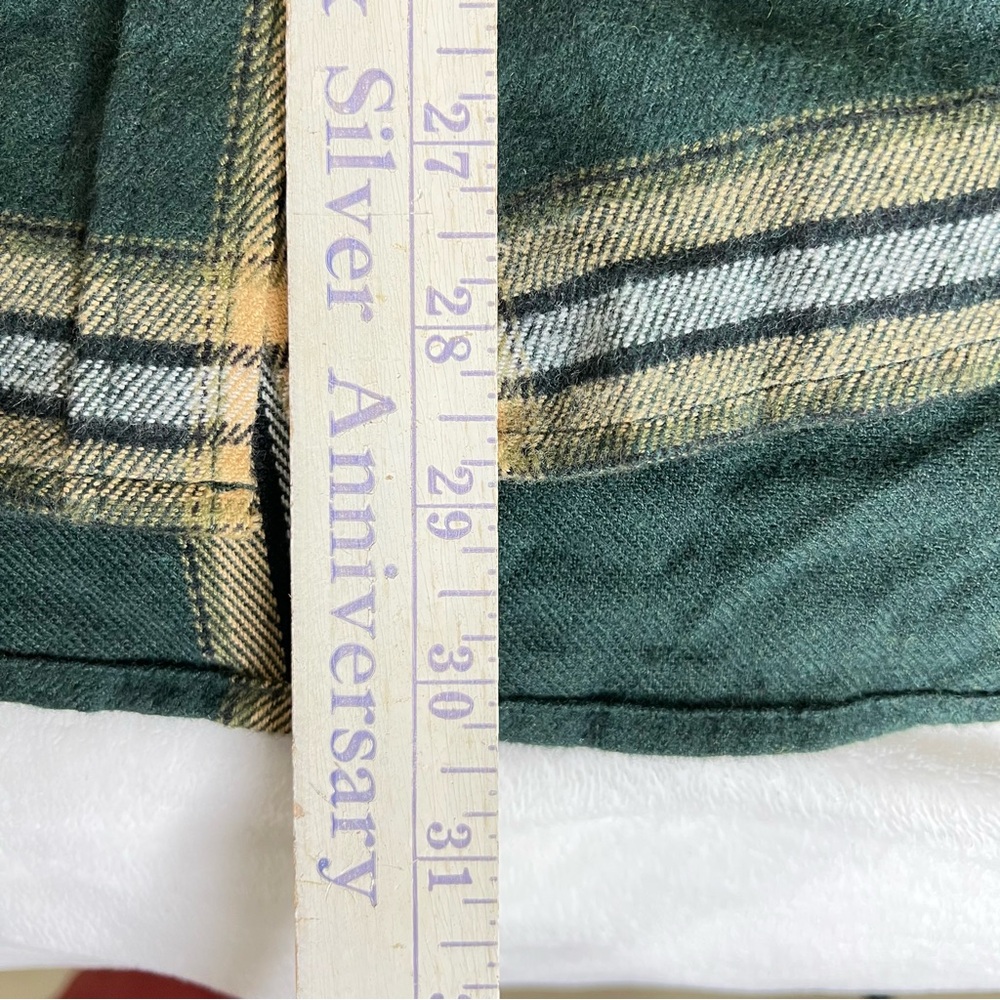 Wonderly Green Plaid Flannel Shirt Oversized Boyfriend Style XL - Picture 11 of 11